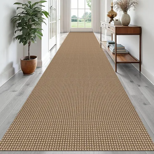 Vista 142 de EARTHALL Alfombra tejida de 2 x 3 pies, lavable para entrada, alfombra trenzada antideslizante, alfombra para puerta interior y exterior, alfombra