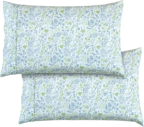 Vista 19 de Elegant Comfort Juego Ultra Suave de 2 Fundas de Almohada con Estampado Floral - 1500 Microfibra de Calidad Premium de Hotel, Suaves y Lisas