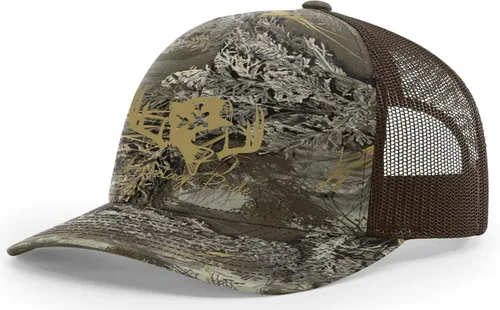Vista 9 de Heritage Pride Sombrero de camionero de malla bordada para hombre de caza de pato de pesca de ciervos