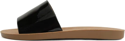 Vista 11 de Soda Shoes Efron-S - Chanclas básicas lisas para mujer, sandalias deslizantes, informales, puntera abierta, playa Todo negro Pu