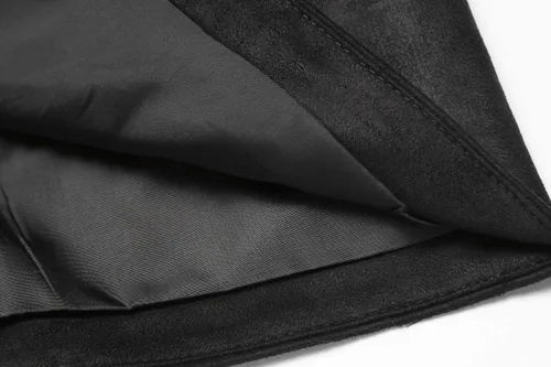 Vista 7 de COOFANDY Chaleco de traje de cuero de gamuza para hombre, chaleco occidental casual, chaleco ajustado