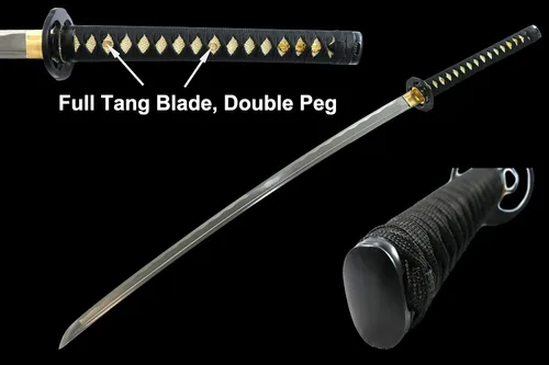 Vista 3 de MAKOTO Espada samurái katana afilada blanca hecha a mano de 40 pulgadas, geisha de mujer japonesa