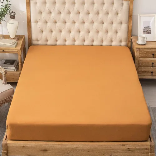 Vista 51 de PURE ERA Sábana bajera ajustable de algodón de punto de jersey (sin sábana encimera ni fundas de almohada) con bolsillo profundo de hasta 15 a 20
