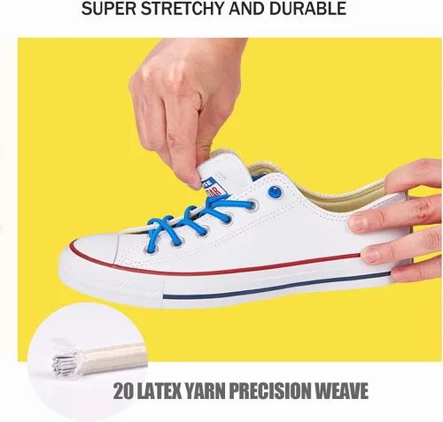 Vista 2 de Cordones elásticos sin ataduras para zapatos deportivos, talla única para niños y adultos