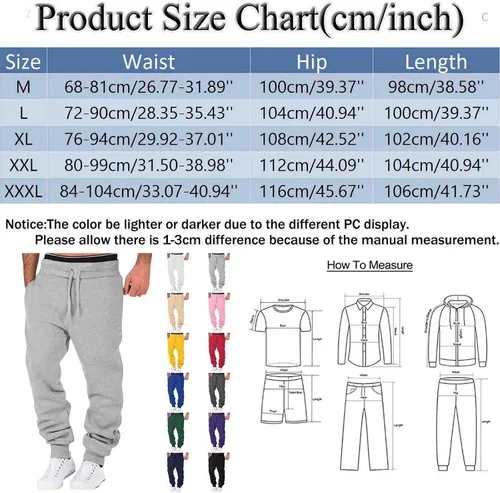 Vista 2 de Pantalones deportivos deportivos de forro polar para hombre, con bolsillo, casual, holgados, para estar en casa