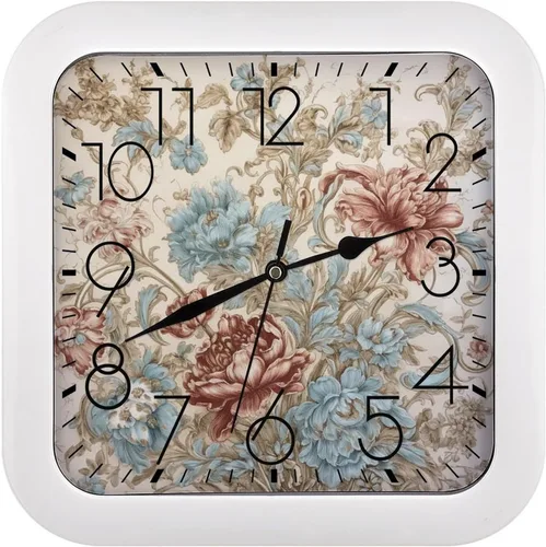 Vista 9 de 10" Square Modern Wall Clock,Ancient Egypt Print Kitchen Clocks Wall Battery Operated,Silent Non Ticking Unique Funny Cute Wall Clock for Living