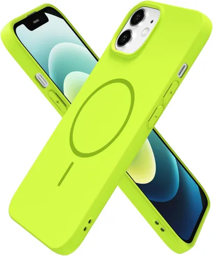 Vista 235 de Oakxco Funda de Silicona Mag Safe para iPhone 12 Pro Max, Funda Magnética Delgada y Fina Compatible con Carga Inalámbrica MagSafe, Bonita Funda