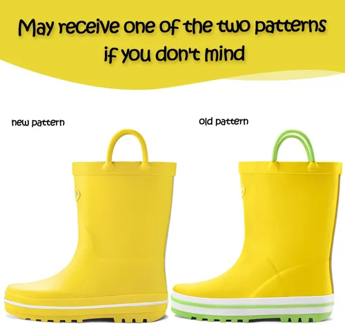 Vista 2 de KomForme - Botas de lluvia para niños, impermeables, de caucho mate, con presillas para poner con facilidad