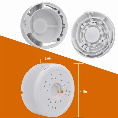 Vista 2 de Caja de conexiones universal para cámara de seguridad tipo bala, montaje en caja de conexiones para cámara domo, montaje en techo de pared