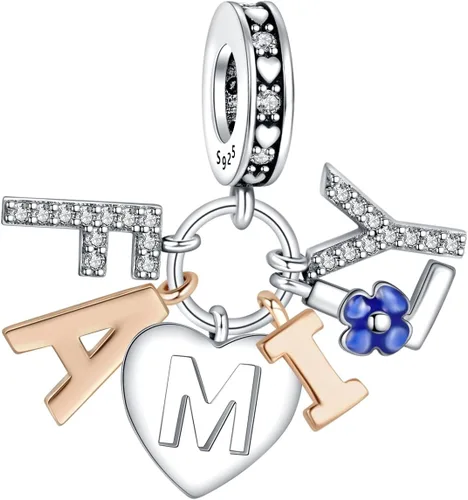 Vista 19 de Annmors S925 Sterling Silver Charms for Womens Pandora Moments Bracelets