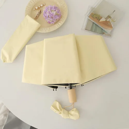 Vista 4 de choedii Paraguas para el sol, protección UV, sólido, compacto, portátil, automático, paraguas de lluvia de viaje, para mujer, impermeable, plegable