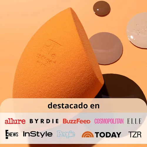 Vista 5 de Real Techniques - Juego de 8 piezas de brochas y esponjas Level Up, brochas de maquillaje para sombra de ojos, base, colorete y bronceador, esponja