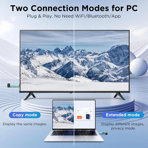 Vista 4 de Transmisor y receptor HDMI inalámbrico, extensor HD inalámbrico Plug & Play portátil 2.4G/5G con pantalla LED, kit HDMI inalámbrico para transmisión
