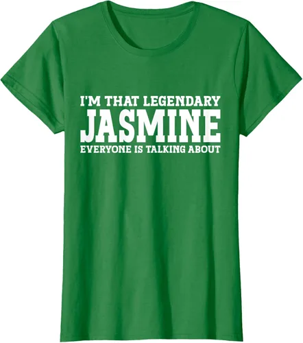 Vista 33 de Jasmine Personal Name - Camiseta divertida de jazmín para mujer y niña, Negro