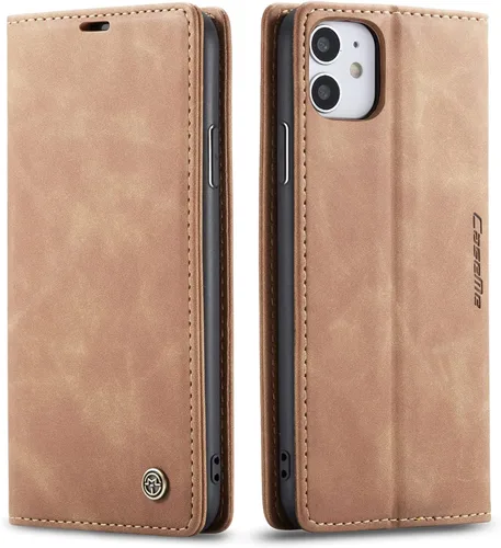 Vista 97 de QLTYPRI Para iPhone Air Case Wallet Con Tarjetero, Vintage PU Cuero Kickstand Cierre Magnético A Prueba De Golpes Folio Libro Funda Para IPhone 17