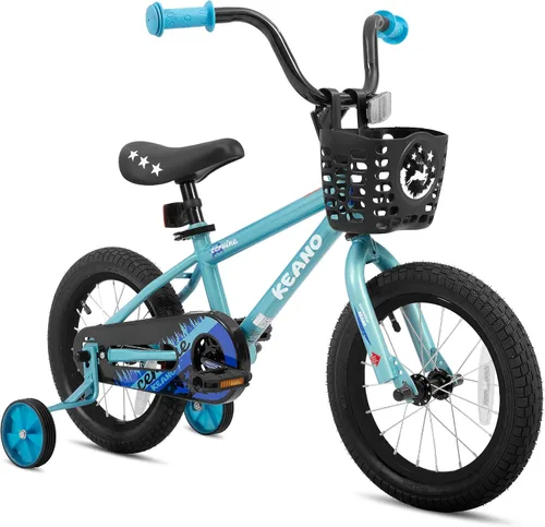 Vista 9 de KEANO Cervine 14 16 20 Inch Kids Bike for Boys Girls Ages 3-10 Years, 14 16 Inch Toddler BMX Bikes with Training Wheels and Basket, 20 in Children