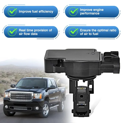 Vista 7 de TOP-MAX Sensor de flujo de aire masivo compatible con Chevy Silverado 1500 2500HD Suburban Tahoe GMC Sierra Yukon Cadillac Escalade CTS, sensor MAF