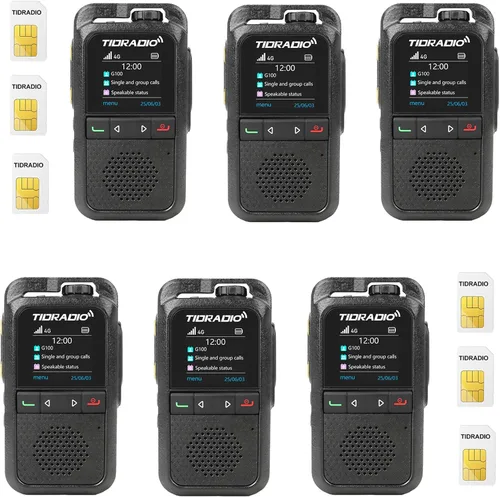 Vista 20 de TIDRADIO TD-G100 Rapid Unlimited Range 4G LTE PoC Walkie Talkies de largo alcance con tarjetas SIM, radios bidireccionales de 5000 millas a nivel