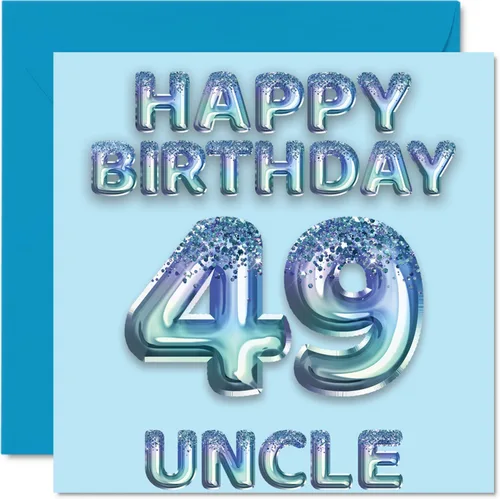 Vista 166 de Stuff4 Tarjeta de primer cumpleaños para niños, globo de fiesta con purpurina azul, tarjetas de feliz cumpleaños para niño de 1 año, nieto, hijo, 57