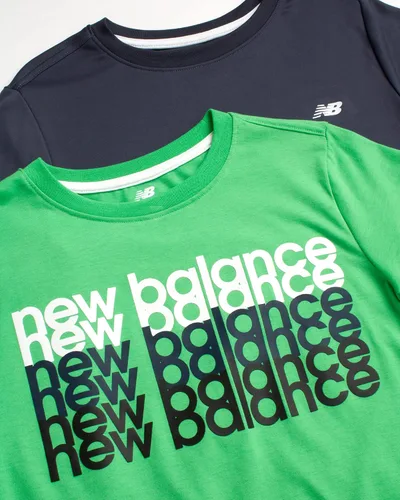 Vista 2 de New Balance Camiseta para niño Paquete de 2 camisetas de manga corta de rendimiento activo (niño pequeñoniño grande)