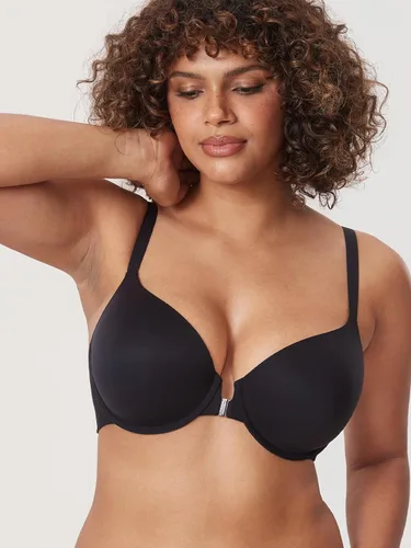 Vista 5 de DELIMIRA Women's Front Closure Seamless Lightly Padded Bra Underwire T-Shirt Plunge Bras