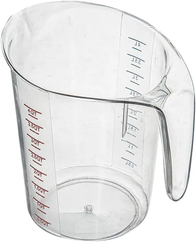 Vista 12 de Restaurantware-Chef 101 - Tarro medidor de 4 cuartos de galón, 1 vaso de medición duradero, unidades métricas e imperiales, boquilla en forma de V