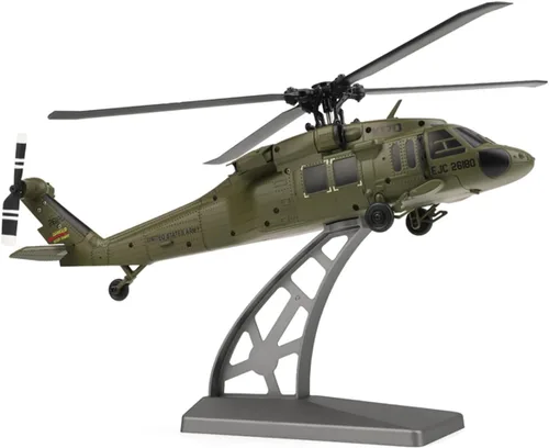 Vista 3 de Helicóptero RC K170 UH60L, helicóptero de control remoto para adultos principiantes, 2.4G 4CH RC Plane 6 ejes giroscopio altitud aeronaves militares