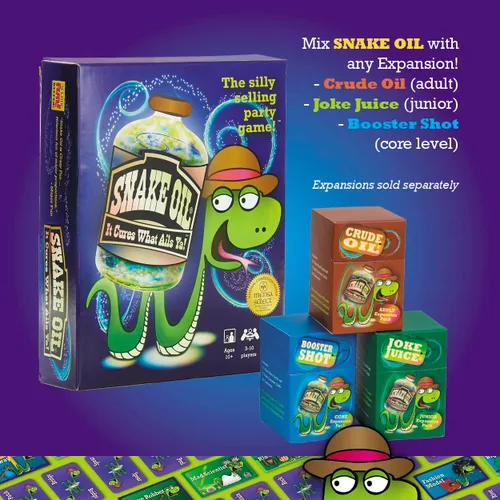 Vista 7 de SNAKE OIL - El juego de fiesta de venta tonta - Divertidos juegos de cartas para grupos de 3 a 10 jugadores - Actividad de viaje divertida
