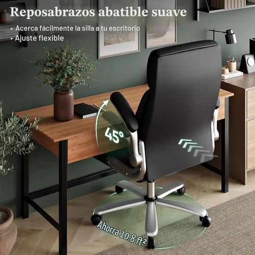 Vista 7 de Silla de oficina ejecutiva, silla de escritorio ergonómica, silla de computadora cómoda resistente de 500 libras con soporte lumbar ajustable