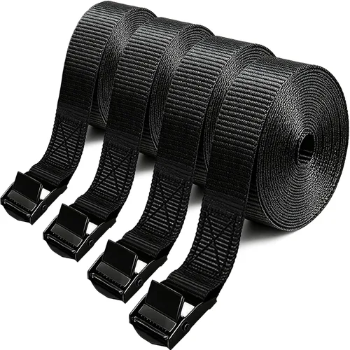Vista 10 de Correas de amarre de bucle suave, poliéster, paquete de 6 bucles para asegurar cuatrimoto Negro