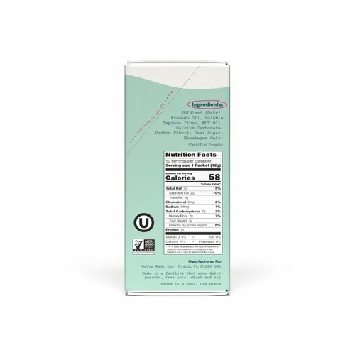 Vista 12 de Crema para café de leche de avena, endulzada en caja de 10 unidades de JOI - Superalimento, vegana, sin lácteos, a base de plantas, kosher, de larga