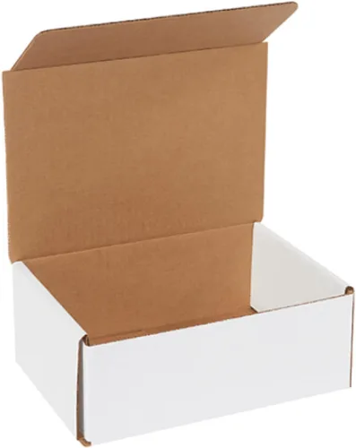 Vista 12 de Secure Seal Cajas de envío – Sobres de cartón corrugado plegable blanco de 4 x 3 x 2 pulgadas – Embalaje de cartón corrugado plegable blanco