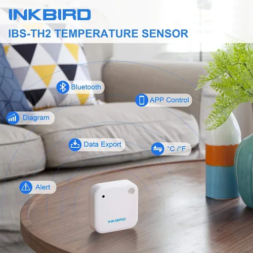 Vista 4 de Termómetro inteligente Inkbird, termómetro inalámbrico para congelador Bluetooth con sensor de temperatura, con APP para Android y iOS