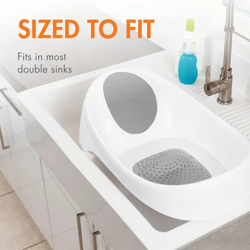 Vista 10 de Boon Soak 3 Stage Baby Bathtub - Tina de baño para bebé de 3 etapas Boon - Tina de baño con tres posiciones de soporte para recién nacidos a niños