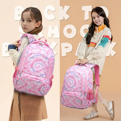 Vista 8 de BLUEFAIRY Mochilas infantiles para niñas y niños, regalos de regreso a la escuela para niños, primaria, primaria, escuela secundaria, Rosa