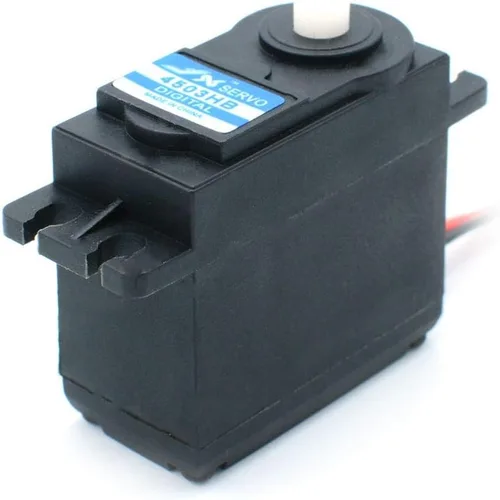 Vista 2 de JX Servo PDI-4503HB - Engranaje de plástico servo de 120°, 330Hz, estándar digital, gran par para helicóptero, robot de coche (1 unidad, negro)