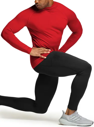 Vista 6 de ATHLIO 2 or 3 Pack Men's Thermal Long Sleeve Compression Shirts, TurtleMock Winter Sports Base Layer, Active Running Shirt
