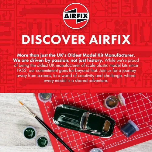 Vista 6 de Airfix Model Tank - A55117A - Juego de regalo colgante - Willys MB Jeep, kits de modelos de plástico para adultos y niños de 14 años en adelante