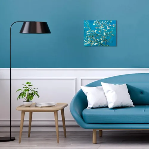 Vista 6 de Van Gogh Arte de Pared en Lienzo: Reproducción de Pintura al Óleo Almendro en Flor Imagen de Flores Decoración de Habitación, Impresiones de Arte