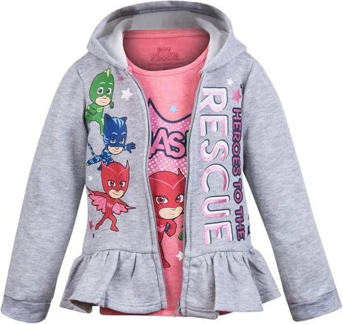 Vista 7 de PJ Masks - Conjunto de sudadera con capucha camiseta y pantalones de chándal para niñas