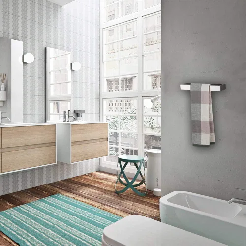 Vista 3 de Toallero de mano SUS 304 de acero inoxidable para baño, cocina, garaje, resistente, montado en la pared, acabado cepillado