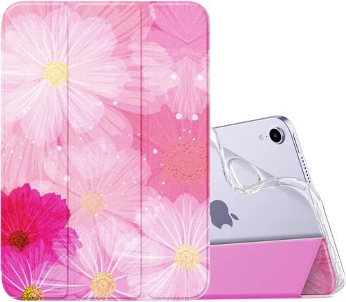 Vista 10 de MoKo Funda para el nuevo iPad mini 7 (A17 Pro) 2024, Funda para iPad mini de 6ª generación 2021 (21,08 cm), Funda para iPad mini 6, Funda trasera
