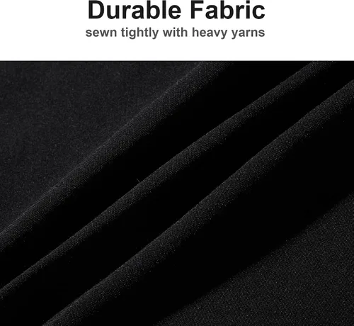 Vista 3 de Paquete de 2 manteles cuadrados, 52 x 52 pulgadas, lavable y reutilizable, color negro, con borde dobladillo, para mesa de tarjetas, cocina, cena