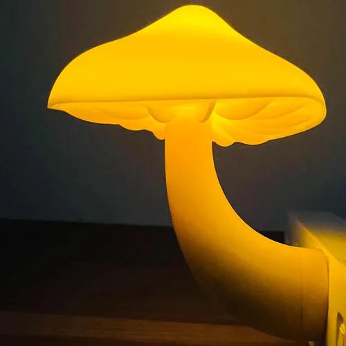 Vista 9 de iBetterLife [50 paquetes] Sensor LED de hongos luz nocturna enchufable de pared linda luz nocturna de hongos lámpara de dormitorio de ensueño