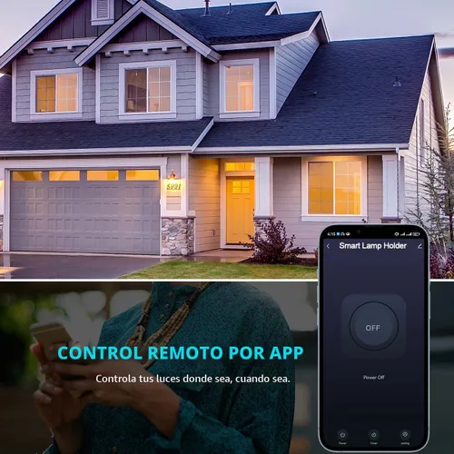 Vista 8 de AICase Enchufe de luz inteligente WiFi E27/E26, [2 unidades] Inteligente WLAN Home Control remoto Soporte de bombilla compatible con Alexa y Google