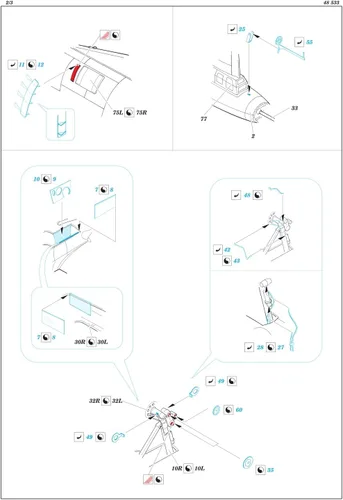 Vista 8 de Eduard Accessories 48533 Model Building Accessories B-17G Flying Fortress Exterior para Revell/Monogram Kit