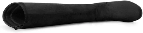 Vista 4 de Allegra K Botas altas hasta la rodilla con cremallera lateral y tacón grueso para mujer