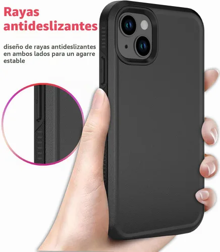 Vista 6 de Diverbox Funda para iPhone 14 [a prueba de golpes] [a prueba de caídas] [protector de pantalla de vidrio templado], funda de protección resistente