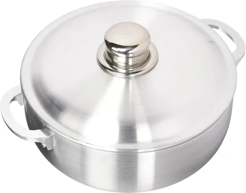 Vista 4 de Uniware Caldero de aluminio de calidad estupenda/olla común con tapa de aluminio, grosor 0.118 in, 1.7 QT