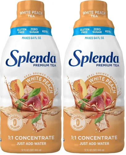 Vista 11 de SPLENDA Té de hibisco 1:1 concentrado de alta calidad, sin azúcar, sin gluten, té hecho real, 32 onzas líquidas (paquete de 2)